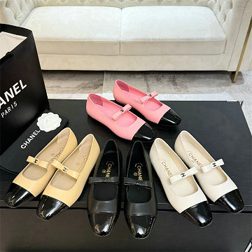 シャネル CHANEL 26-CHJ25063 2025年新作 リボン フラット パンプス レディース バレエシューズ フラットシューズ