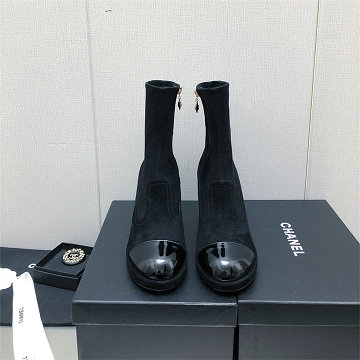 シャネル CHANEL 26-CHJ25073G 2025年新作 ショートソックスブーツ ミディヒールシューズ レディース 靴
