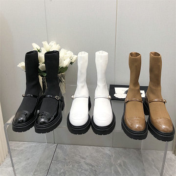 シャネル CHANEL 26-CHJ25073P 2025年新作 ショートソックスブーツ フラットシューズ レディース 靴