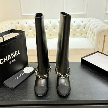 シャネル CHANEL 26-CHJ25075GZ 2025年新作 ミディブーツ ローヒールシューズ レディース 靴