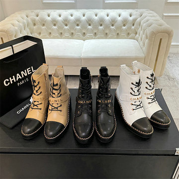 シャネル CHANEL 26-CHJ25079 2025年新作 ミディブーツ マーティンブーツ フラットシューズ レディース 靴