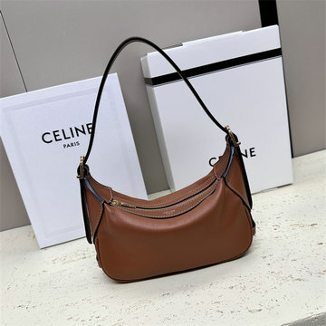 セリーヌ CELINE 2025年新作 ロミー ミニ ホーボーバッグ ハンドバッグ ソフトレザー カーフスキン レディース