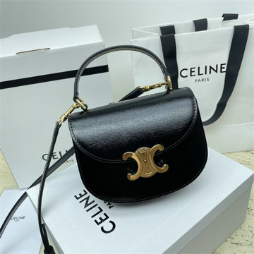 セリーヌ CELINE 2025年新作 ミニ ブザス ショルダーバッグ フラップバッグ スムースカーフスキン