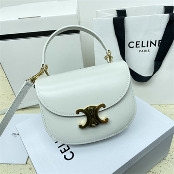 セリーヌ CELINE 2025年新作 ミニ ブザス ショルダーバッグ フラップバッグ スムースカーフスキン