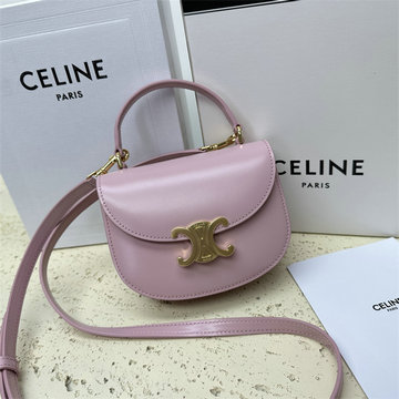 セリーヌ CELINE 2025年新作 ミニ ブザス ショルダーバッグ フラップバッグ スムースカーフスキン