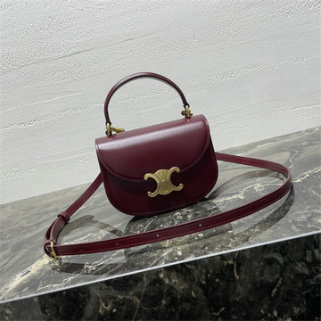セリーヌ CELINE 2025年新作 ミニ ブザス ショルダーバッグ フラップバッグ スムースカーフスキン