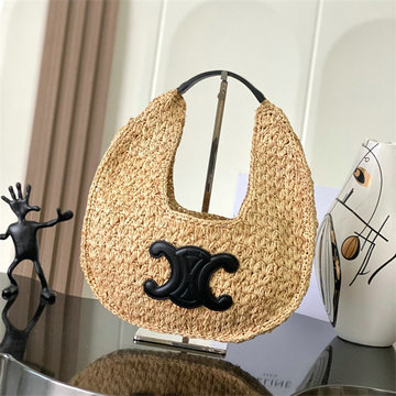 商品名称：セリーヌ CELINE 2025年新作 クラシック パニエ ホーボー バッグ ハンドバッグ トートバッグ ラフィア