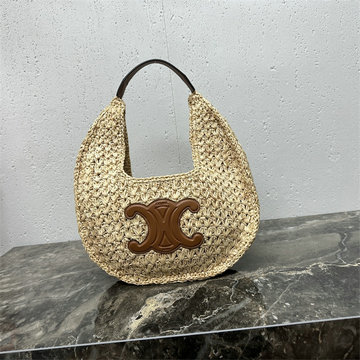 商品名称：セリーヌ CELINE 2025年新作 クラシック パニエ ホーボー バッグ ハンドバッグ トートバッグ ラフィア