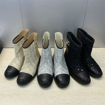 商品名称：シャネル CHANEL 26-CHJ25095 2025年新作 ショートブーツ フラットフォーム レディースシューズ