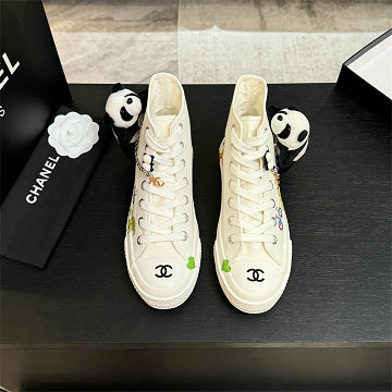 商品名称：シャネル CHANEL 26-CHJ25092G 2025年新作 ハイカット スニーカー レースアップシューズ スポーツシューズ