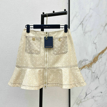 商品名称：ルイヴィトン LOUISVUITTON 2026年新作 3Dモノグラム デニム ミニスカート マーメイドスカート レディース