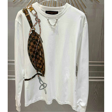 商品名称：ルイヴィトン LOUISVUITTON 2026年新作 キープイット プリント ロングスリーブTシャツ コットンジャージー クルーネック レディース