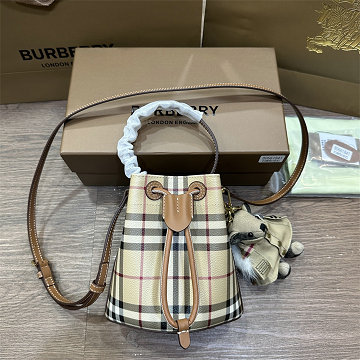 商品名称：バーバリー BURBERRY 2025年新作 ミニ チェック バケットバッグ トートバッグ ショルダーバッグ