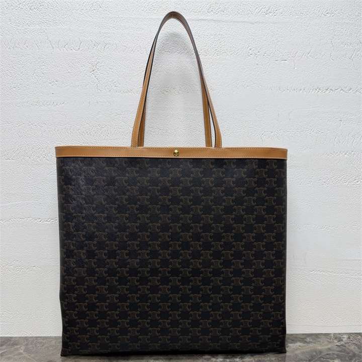 商品名称：セリーヌ CELINE 2026年 ミディアム フラットショッパー トートバッグ ハンドバッグ レディース トリオンフキャンバス