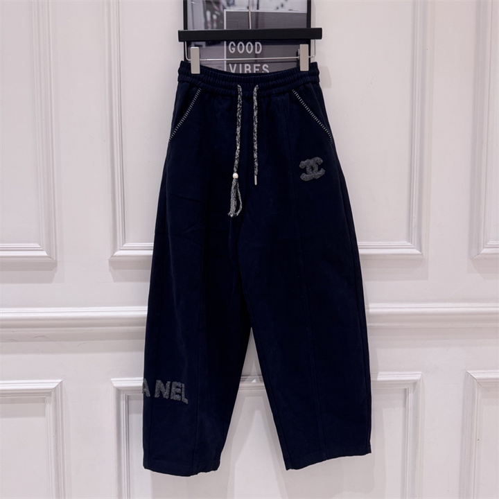 シャネル CHANEL 2026年 スポーツパンツ オーバーサイズ ドローストリングズボン カジュアル