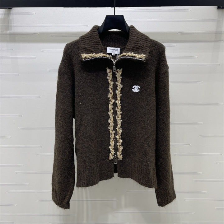 シャネル CHANEL 2026年 レディース 襟付きニットカーディガン 長袖 シンプル カジュアル 秋冬 トップス