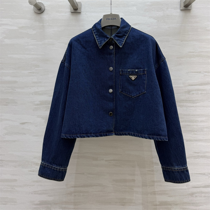 商品名称：プラダ PRADA 2026年 レディース デニムジャケット 長袖 カジュアル シンプル おしゃれ アウター 秋冬