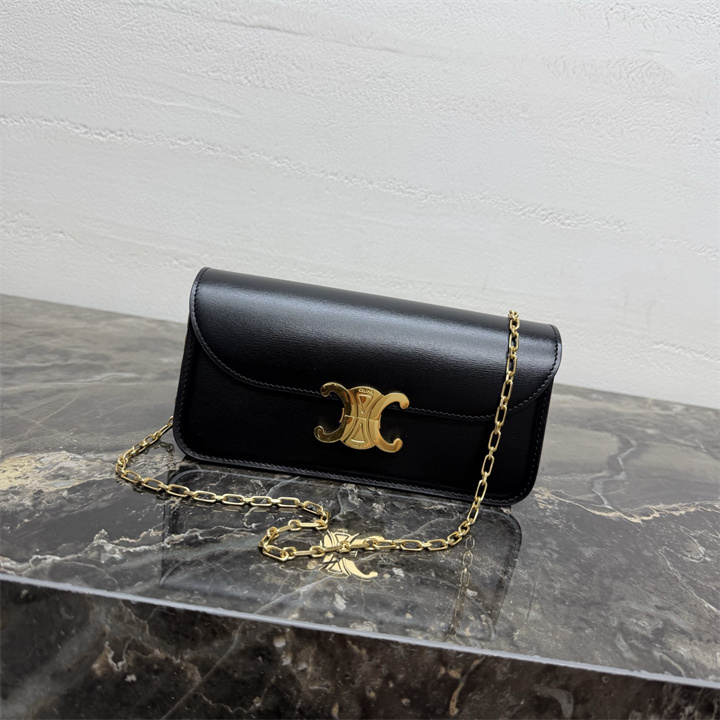 商品名称：セリーヌ CELINE 2026年 スモール チェーントリオンフ ショルダーバッグ シャイニーカーフスキン