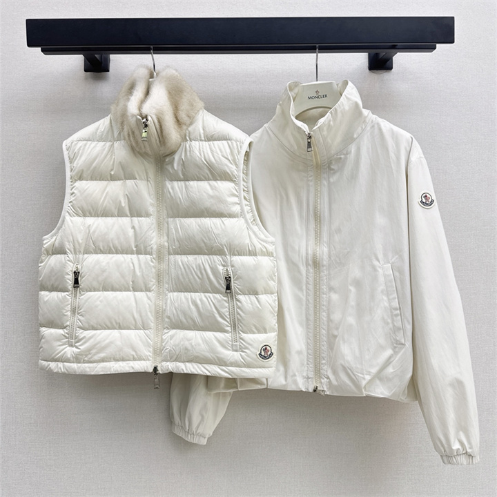 商品名称：モンクレール MONCLER 2026年 レディース ダウンジャケット 2点セット スタンドカラー ライトアウター ジャケット ダウンベスト カジュアル 秋冬 防寒