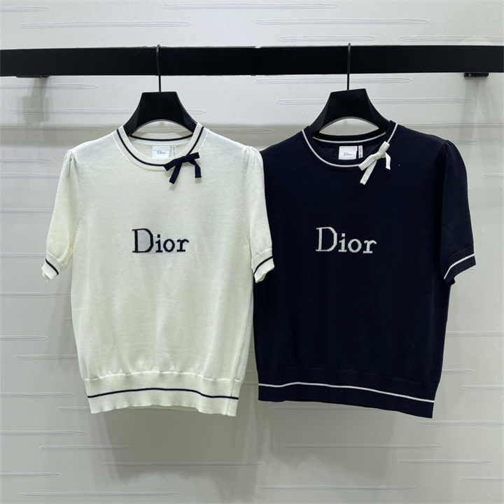 商品名称：クリスチャンディオール CHRISTIAN DIOR 2026年 レディース ニット セーター 半袖 クルーネック 秋冬 カジュアル
