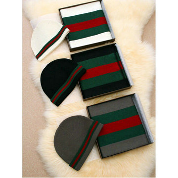 商品名称：グッチ GUCCI 2026年 ロング マフラー ニット帽子 2つセット 秋冬 防寒 保暖 おしゃれ シンプル カジュアル