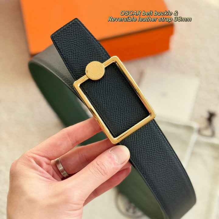 エルメス HERMES 2026年 ベルト OSCAR バックル レザー メンズ