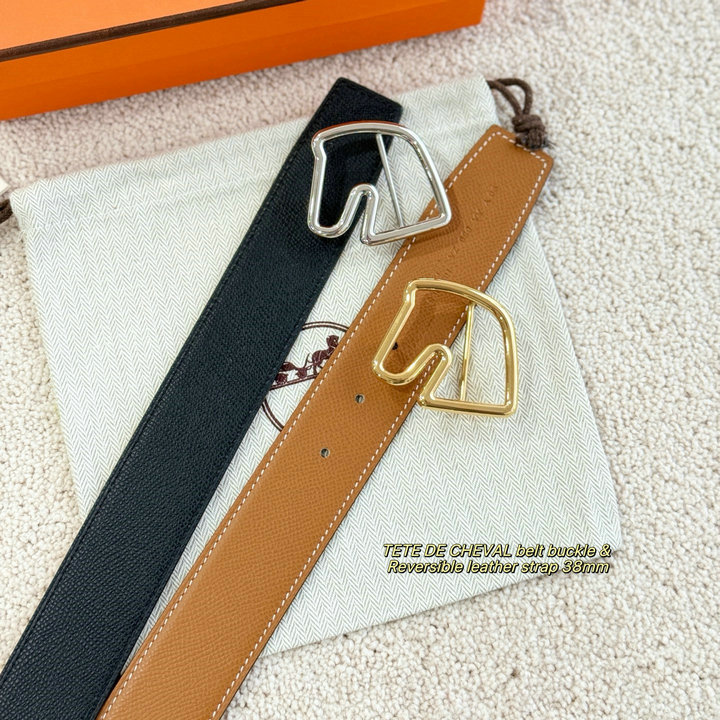 商品名称：エルメス HERMES 2026年 ベルト TETE DE CHEVAL バックル レザー メンズ