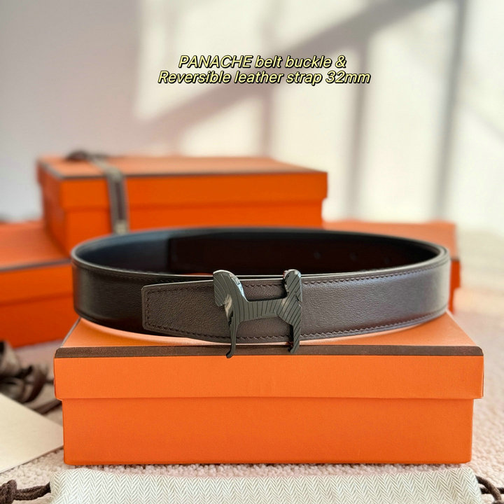 エルメス HERMES 2026年 ベルト Panache バックル レザー メンズ