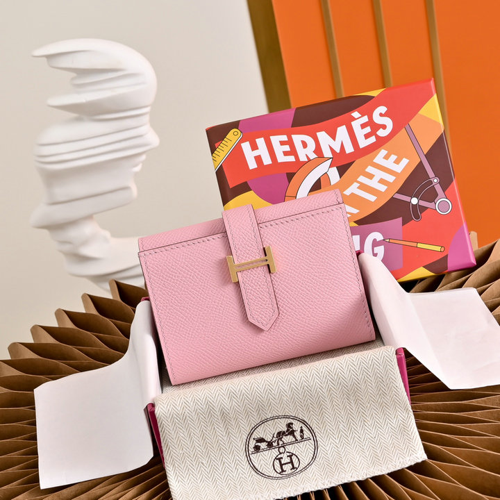商品名称：エルメス HERMES 2026年 ベアン 三つ折り短財布 カード入れ ヴォーエプソン