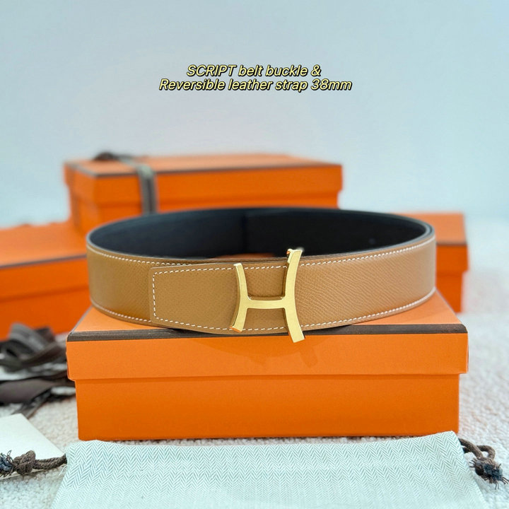 商品名称：エルメス HERMES 2026年 SCRIPT ベルト レザー メンズ