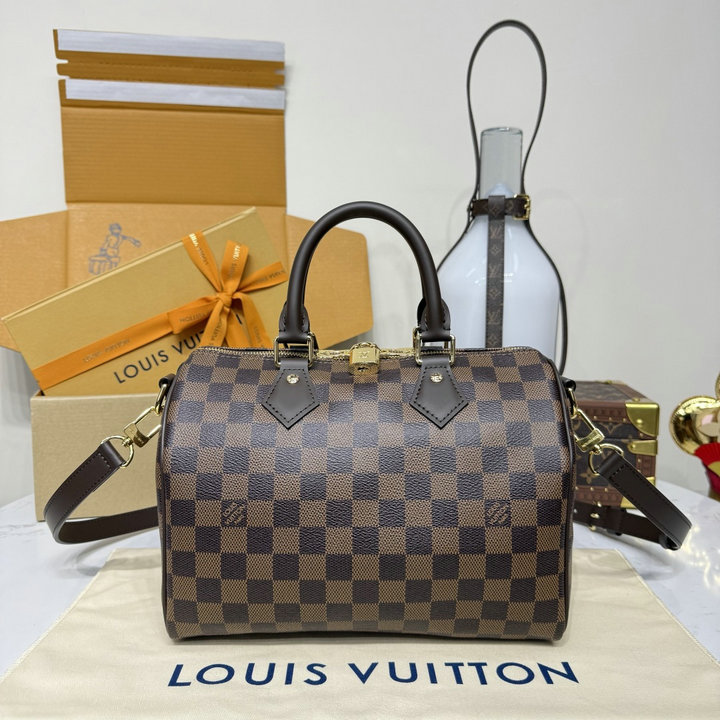 ルイヴィトン LOUISVUITTON 2026年 N40575 スピーディ バンドリエール 25 トートバッグ ショルダーバッグ ダミエ エベヌ キャンバス