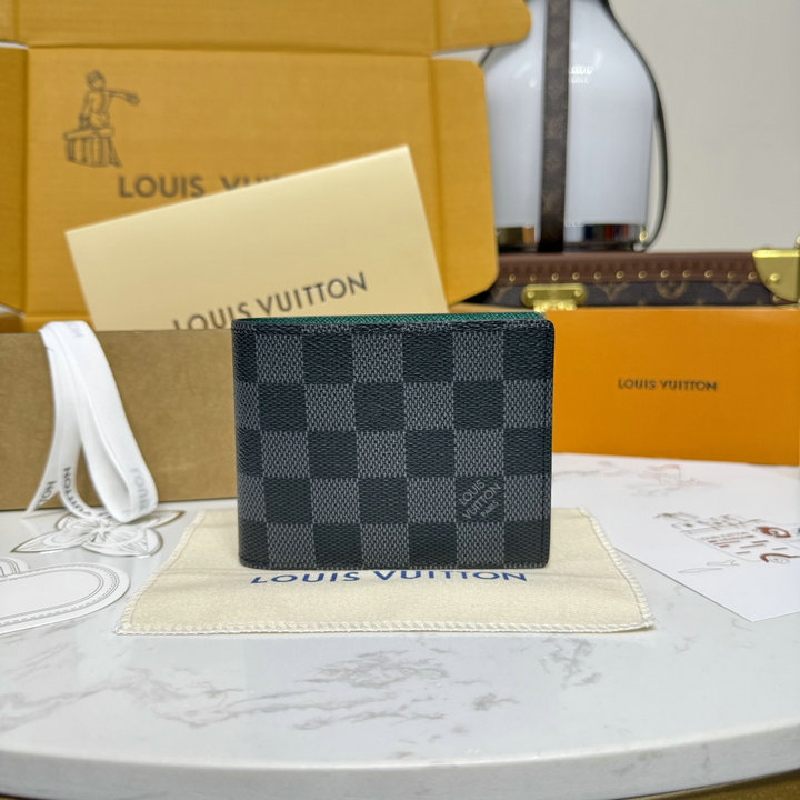 ルイヴィトン LOUISVUITTON 2026年 N40839 ポルトフォイユ スレンダー 二つ折り短財布 ショートウォレット ダミエ グラフィット キャンパス