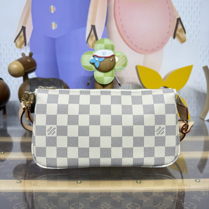 商品名称：ルイヴィトン LOUISVUITTON 2026年 N40915 ポシェット アクセソワール ショルダーバッグ ダミエ アズール キャンバス