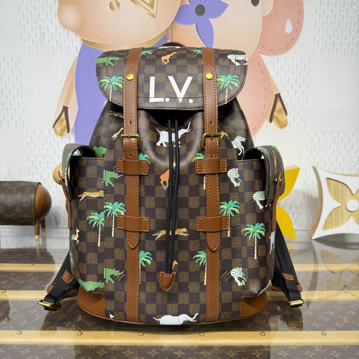 商品名称：ルイヴィトン LOUISVUITTON 2026年 N40864 クリストファー MM モン モノグラム バックパック メンズ リュックサック ダミエ エベヌ キャンバス