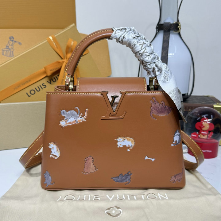 商品名称：ルイヴィトン LOUISVUITTON 2026年新作 M25874 カプシーヌ BB トートバッグ ショルダーバッグ カウハイドレザー