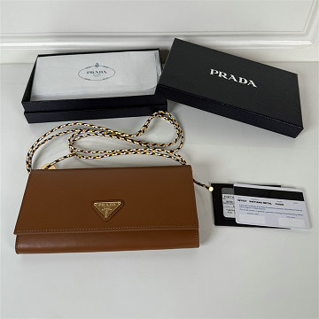 商品名称：プラダ PRADA 025-PD1MT027ZS 2026年新作 チェーンウォレット フラップ長財布 ロングウォレット