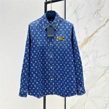 商品名称：ルイヴィトン LOUISVUITTON 2026年新作 デニムシャツ ロングスリーブ ブラウス レディース