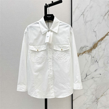 商品細詳を見る:セリーヌ CELINE 2026年新作 ロングスリーブ シャツ 开襟 ブラウス コットン レディース