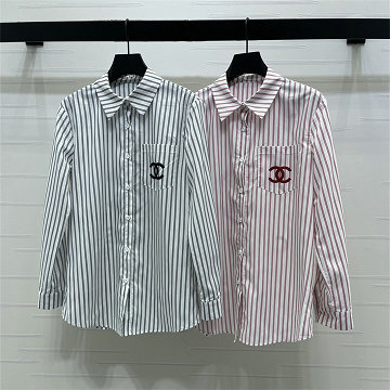 シャネル CHANEL 2026年新作 ロングスリーブ シャツ 开襟 ブラウス コットン レディース