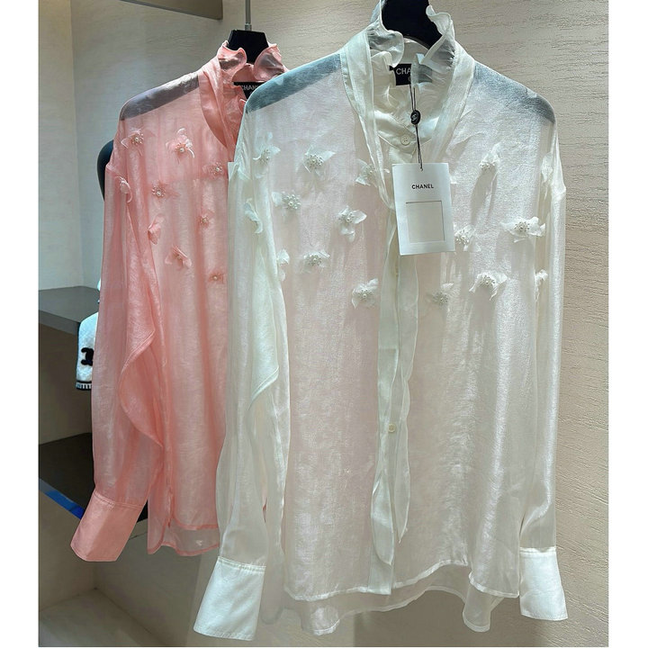 商品名称：シャネル CHANEL 2026年新作 ロングスリーブ シャツ 开襟 ブラウス コットン レディース