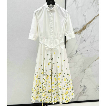 商品名称：クリスチャンディオール CHRISTIAN DIOR 2026年新作 ディオリビエラ ロング シャツドレス ワンピース コットン レディース