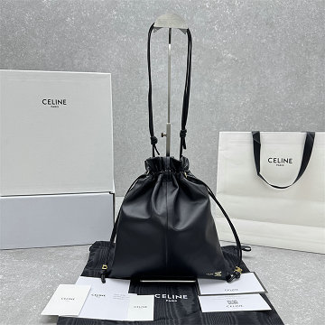 商品名称：セリーヌ CELINE 99-CE123662PBK 2026年新作 スモール クリスタル ポーチ ショルダーバッグ ドローストリングバッグ レディース