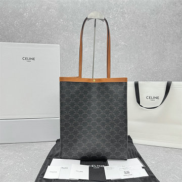 商品名称：セリーヌ CELINE  99-CE123832KF 2026年新作 ミディアム フラットショッパー トートバッグ ショルダーバッグ レディース トリオンフキャンバス