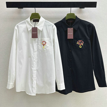 商品細詳を見る:グッチ GUCCI 2026年新作 ロングスリーブ シャツ 开襟 ブラウス コットン レディース