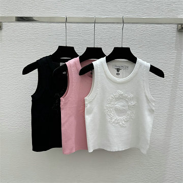 クリスチャンディオール CHRISTIAN DIOR 2026年新作 ニットベスト タンクトップ ウール セーター 袖なし クルーネック レディース