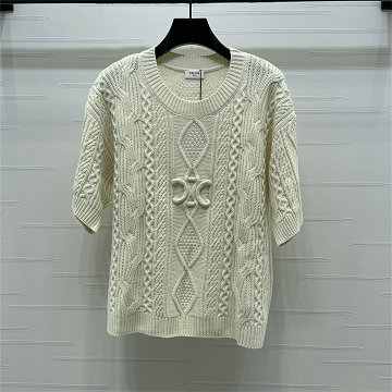 商品名称：セリーヌ CELINE 2026年新作 ショートスリーブ ウール セーター クルーネック レディース