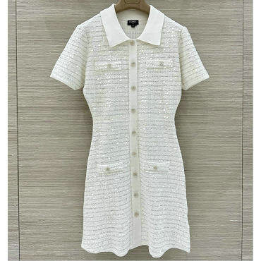 商品細詳を見る:シャネル CHANEL 2026年新作 ミディドレス ショートスリーブ ワンピース レディース