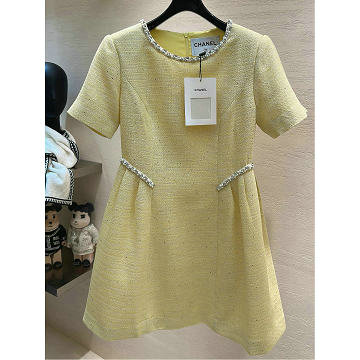 商品名称：シャネル CHANEL 2026年新作 ミディドレス ショートスリーブ ワンピース レディース