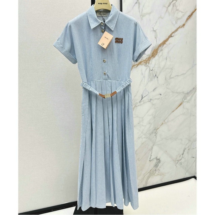 商品名称：ミュウミュウ MIUMIU 2026年新作 ミディドレス ワンピース カジュアル レディース