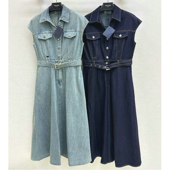 商品細詳を見る:ミュウミュウ MIUMIU 2026年新作 ミディドレス ノースリーブ ワンピース カジュアル 袖なし レディース